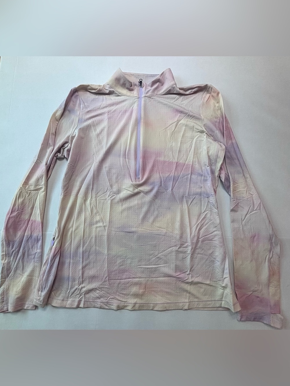CALIA by Carrie Underwood Pastel Multi-Color Quarter-Zip Long Sleeve Top